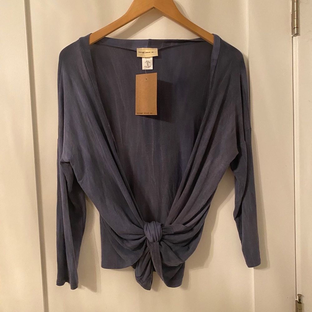 Enough about me tie front top